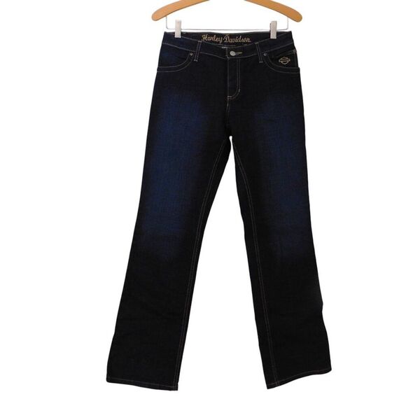 VTG Harley Davidson Womens Jeans Sz 4 Bootcut Y2K 90s 30W x 32 Inseam  30" Waist - Picture 1 of 8